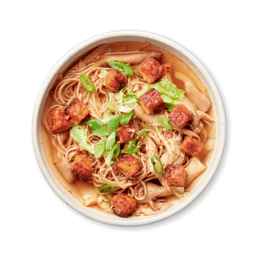 Ramen met gemarineerde tempé