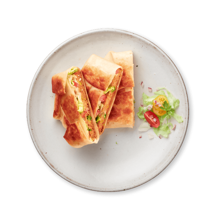 Crunchy wrap met groenteburgers